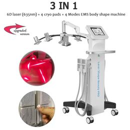 Direct resultaat 635 nm afslanke vetreductie Rode lichttherapie Gewichtsverlies Diode Laser EMS Cryo Pads Cavitatie Lichaamsvorm Skintighten Verminder Cellulititische lichaamsvorming