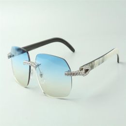 Gafas de sol Direct S Endless Diamond 3524024 con templos de búfalo mixtos Gafas diseñador tamaño 18-140 mm277u