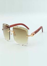 Direct s lunettes de soleil à lentilles coupantes de haute qualité 3524020 branches en bois noir lunettes taille 5818140mm8577296