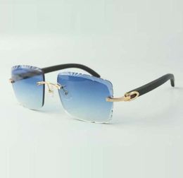 Direct s lunettes de soleil à verres coupants de haute qualité 3524020 branches en bois noir lunettes taille 5818353398794