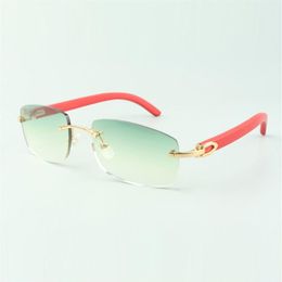 Direct s effen zonnebril 3524026 met natuurlijke rode houten brilveren designbril maat 18-135 mm247f