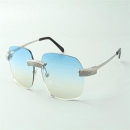 Lunettes de soleil Direct S 3524024 avec micro-pavés de métaux de diamant Temples de concepteurs Taille 18-140 mm2386