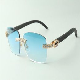 Lunettes de soleil Direct S XL Diamond 3524025 avec des temples en bois noir Taille de la taille 18-135 mm274m