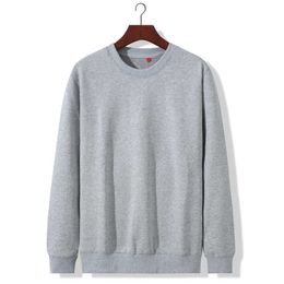 Vente directe Usine de haute qualité en pur coton sweat-shirt col rond large pour hommes GRYU