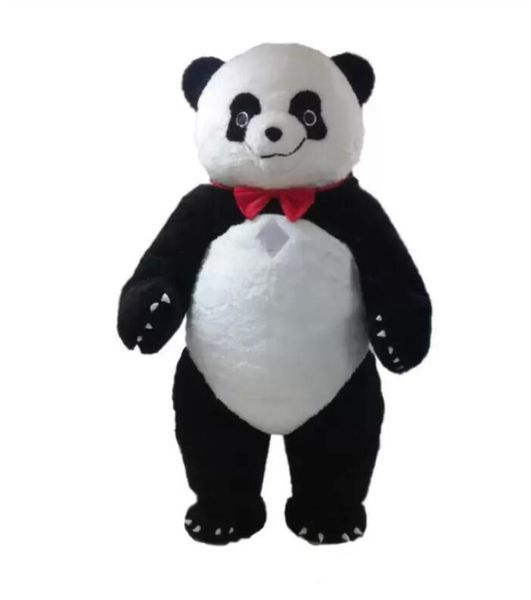 Venta directa gran disfraz de mascota Panda dibujos animados oso panda gordo ropa de personaje Animal vestido de Halloween de alta calidad