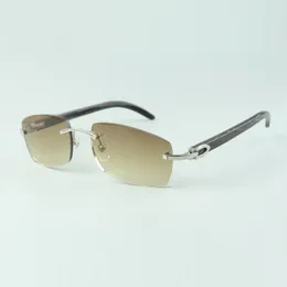 Directe verkoop buffs hoorn zonnebril 3524026 met natuurlijke zwarte textuur buffs hoorns poten designerbril maat: 56-18-140 mm