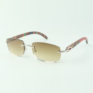 Lunettes de soleil unies de vente directe 3524026 avec des lunettes de designer en bois de paon naturel, taille: 18-135 mm