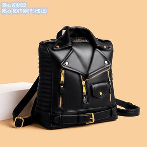 Ventes d'usine Sacs à bandouliers pour dames 4 couleurs Street Trend Leather punk sac à dos doux et charmant sac à main Fashion Double Zipper Messenger Sac 9854 #