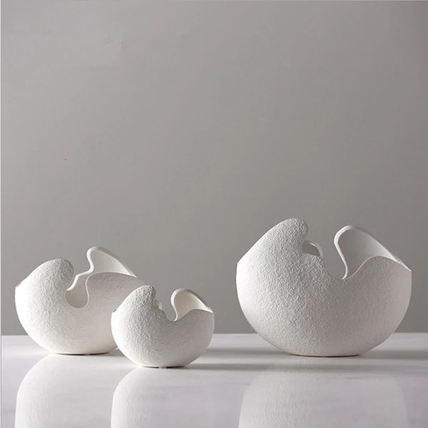Vente directe chinois Jingdezhen Vase en porcelaine créativité Style moderne Vases en céramique blanche pour mariage décoration de la maison cadeau 5 240325
