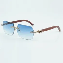 Vente directe Diamond sans fin 8100906 est livrée avec des lentilles et lunettes de soleil d'origine en bois d'origine naturelle, taille: 56-18-135 mm