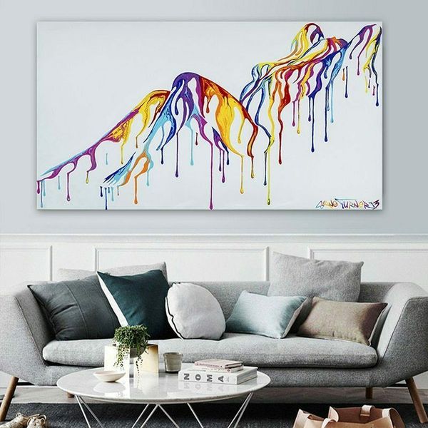 Vente directe, énorme Art mural abstrait couleur, imprimés de filles Sexy, peinture sur toile sans cadre, décor d'images pour salon