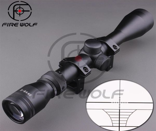 Venta directa Lente nueva 39x40 Mil Dot Air Rifle Gun Showing Visilla telescópica Riflescope 1121 mm Montas1732888