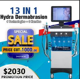 Effet direct 13 en 1 machine de microdermabrasion hydra dermabrasion nettoyage en profondeur équipement d'hydrodermabrasion de lifting du visage approuvé par la FDA CE