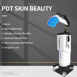 Direct effect op PDT LED gezichtsbehandeling huid Verjonging 7 kleuren lichttherapiemasker schoonheid machine acne rimpel verwijdering draai de witte schoonheidsapparatuur vast