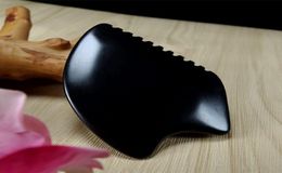 Directement usine noir Bian Gua Sha pierre grattage Guasha outils de Massage pierre de Bain GuaSha Jade Gua sha4923022