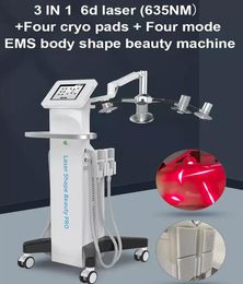 Résultat direct 6D lipo laser amincissant la congélation des graisses EMS machine de mise en forme du corps 3 EN 1 cryolipolyse système de réduction des graisses peau resserrer l'équipement de beauté de perte de poids