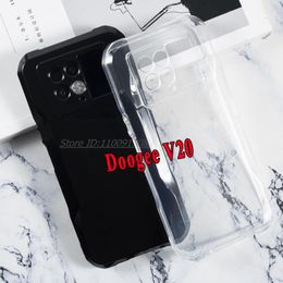 Étui à ajustement transparent résistant à la saleté pour Doogee V20 Silicone Case pour Capa Doogee V20 Dual 5G Soft Black TPU Téléphone Coque Funda