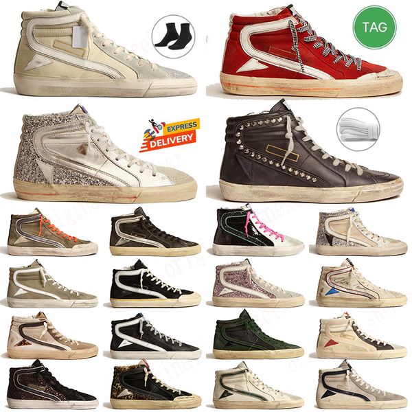 Dirty Old Sneakers Plate-forme Designer Star Casual Chaussures High Top Classic Golengoosess Superstars Femmes Hommes Formateurs Italie Marque Chaussure De Mode