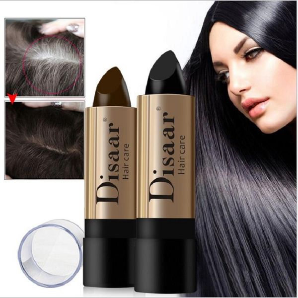 Disaar tinte para el cabello de una sola vez, cobertura de raíz gris instantánea, barra de crema modificada, cobertura temporal, blanco, 10g