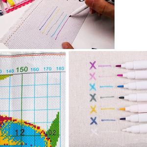 Verdwijning Wisbare inktstofmarkering Pen Kruissteekwater Wisbare pen naaien meetmeter liniaal quilten naaien gereedschap