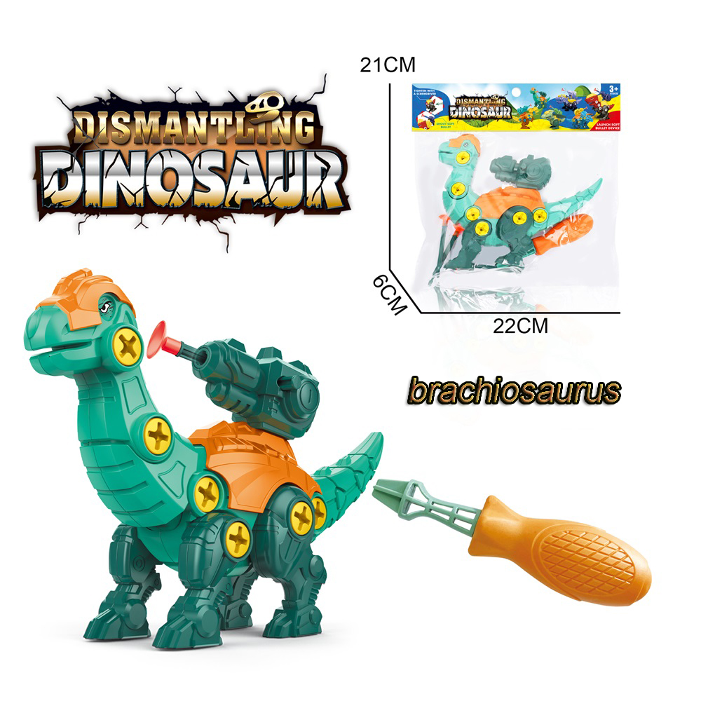 Disassemble Dinosaur Toy Intelligence Toys Shoot Dart Dino Game For Kids Tighten screws Exercise hands on skills Detachable