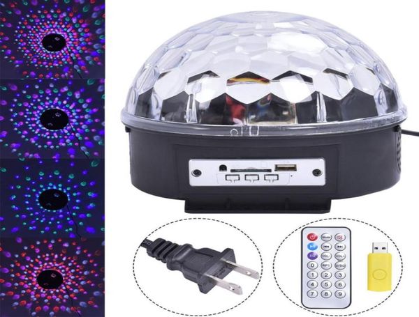 Disco DJ éclairage de scène RGB boule magique en cristal MP3 USB lumière DMX512 lumière de fête LED numérique avec télécommande 3665830