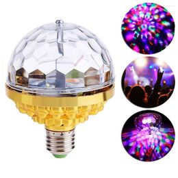Disco -gloeilamp roterende RGB Party Lamp LED -stroboscoop Multi Crystal For Birthday Club
