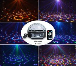 Éclairage de scène Disco numérique DMX512 LED RGB cristal 9 couleurs scène boule magique effet lumière contrôle automatique du son effets LED lamp3103059