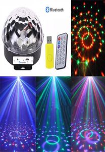 Disco sans fil Bluetooth MP3 DJ éclairage de scène RGB cristal boule magique MP3 USB lumière DMX512 numérique LED lumière de fête avec télécommande 9959647