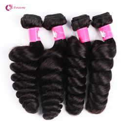 Korting 10bundles / partij 8A Maagdelijke Braziliaanse losse golfhaar Weave 1b natuurlijke zwarte menselijke remy haar inslag voor vrouwen