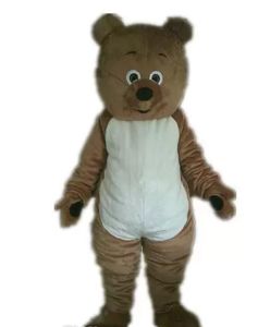 Kortingsfabriek verkoop een bruin beren mascotte kostuum met kleine ogen voor volwassenen om te dragen voor feest