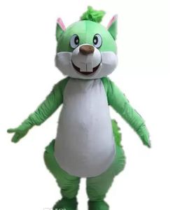 Vente d'usine discount un costume de mascotte d'écureuil vert pour adulte à porter