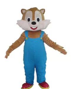 Remise Usine vente adulte bleu pantalon écureuil mascotte costume pour adulte à porter