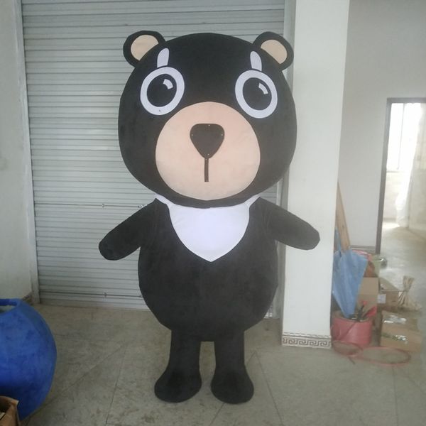 Descuento venta de fábrica traje de mascota de oso negro Rendimiento Carnaval Tamaño adulto