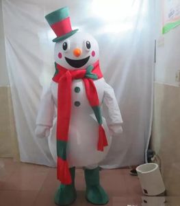 Vente d'usine discount costume de mascotte de bonhomme de neige heureux Performance Carnaval Taille adulte