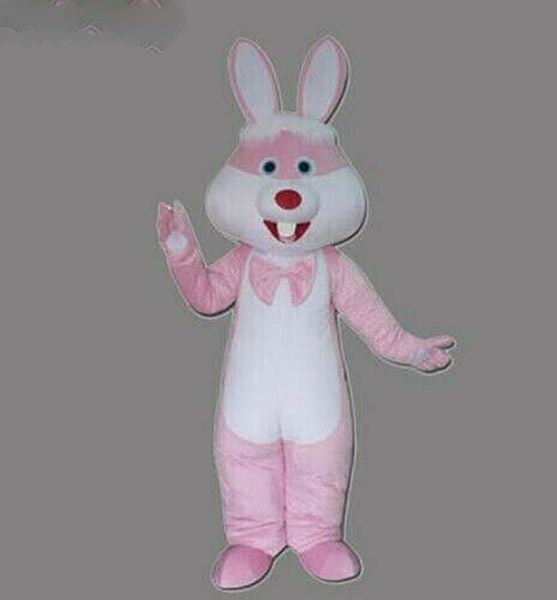 Discount vente d'usine Costume de mascotte de lapin rose Performance Carnaval Taille adulte