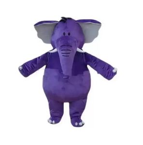 Descuento Orferta de fábrica disfraz de mascota elefante púrpura actuación carnaval adulto tamaño
