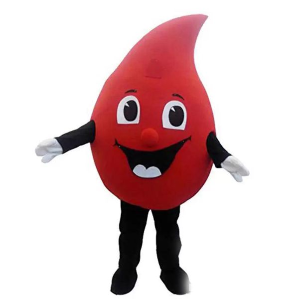 Discount vente d'usine spécial personnalisé goutte rouge de costume de mascotte de sang Cartoon Fancy Dress