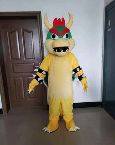 Remise Usine jaune dinosaure mascotte Costume déguisement anniversaire fête d'anniversaire Costume de noël