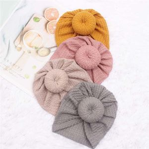 Descuento Moda Bebé Hoeden Pasgeboren Beanie Invierno Katoen Motorkap Effen Kleur Elastische Warme Kids Cap Kinderen Hoofd Sjaal Hoofddeksels Meisje