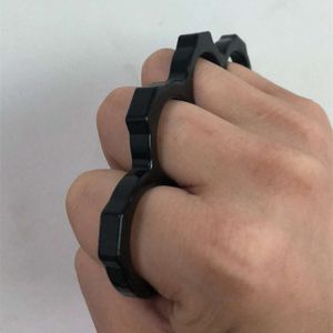 Descuento a la venta Knuckle Equipo para exteriores Fácil de usar Trabajo 100% Fuertemente Cuatro anillos para dedos Puño de hierro duro Herramienta de supervivencia Anillo Hebilla de cinturón Knuckleduster 196444