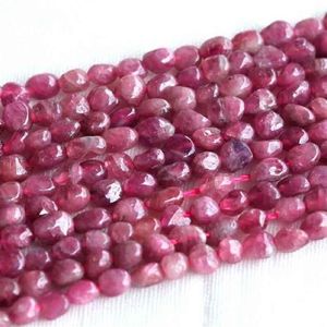 Korting Hoge Kwaliteit Natuurlijke Echte Roze Toermalijn Nugget Losse Kralen Vorm 5-6mm Fit Sieraden 03683294S