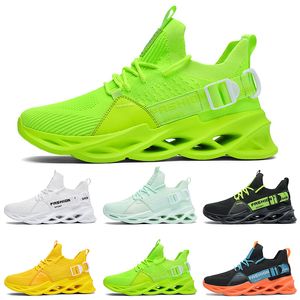 Korting niet-merk mannen vrouwen loopschoenen zwart wit Volt geel heren trainers mode outdoor sport sneakers maat 39-46