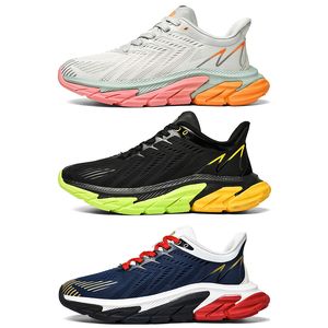 Korting niet-merk hardloopschoenen voor mannen grijs oranje zwart groen saffier marathon outdoor heren trainers sport sneakers 40-45