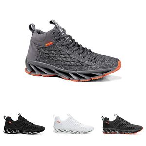 Korting niet-merk hardloopschoenen voor heren drievoudige zwarte witte hoge top grijze mode mes persoonlijkheid schoen heren trainers outdoor sport sneakers