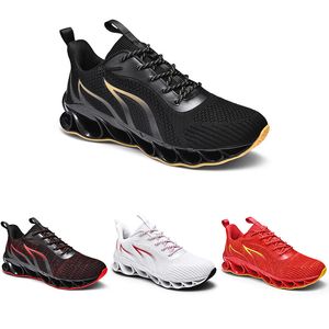 Korting niet-merk hardloopschoenen voor mannen vuur rood zwart goud gefokt mes mode casual heren trainers outdoor sport sneakers