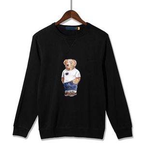 Remise Ours rouge à capuche hommes de haute qualité grande taille vêtements sweat imprimé ours hommes T-Shirt à manches longues Europe et amérique taille régulière S-XXL