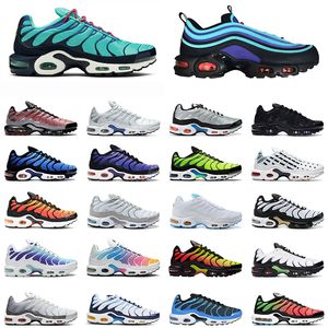 découvrez tn plus hommes chaussures de course triple blanc noir multi hyper bleu hommes femmes formateur baskets de sport taille 36-45