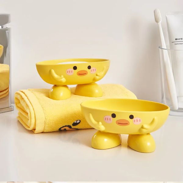 Plats 1pcs Petites savon de canard jaune Boîte de salle de bain Carair de salle de bain Témous