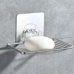 Plats 1PCStainles sans savon en acier Punchfree Nailfree Salle de bain Single-couche Mur de vidange suspension